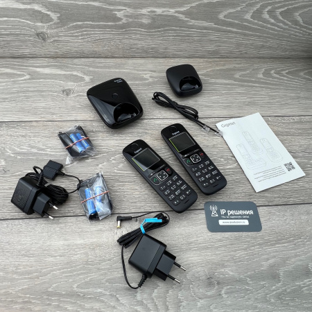 GIGASET AS690 DUO RUS, комплект из 2-х беспроводных dect телефонов